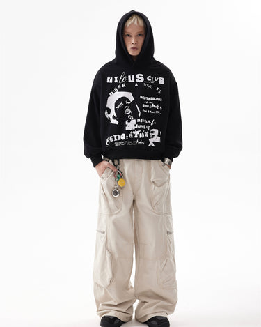 Tung Sung Retro Slogan Statement Cropped Hoodies - Tung Sung