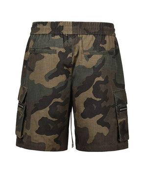 Tung Sung Camouflage Drawstring Versatile Cargo Shorts - Tung Sung