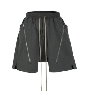 Tung Sung Dual-Zipper Split Hem Terry Shorts - Tung Sung