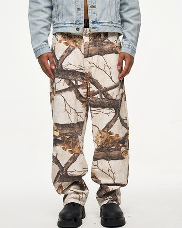 Tung Sung Camouflage Tree Branch Print Jeans - Outdoor-Inspired Style for Everyday Wear - Tung Sung