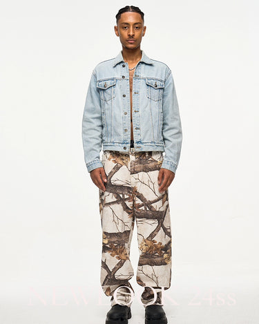 Tung Sung Camouflage Tree Branch Print Jeans - Outdoor-Inspired Style for Everyday Wear - Tung Sung