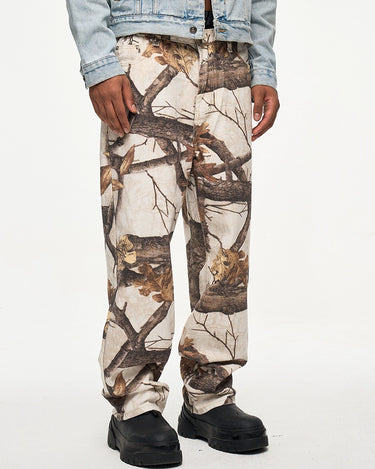 Tung Sung Camouflage Tree Branch Print Jeans - Outdoor-Inspired Style for Everyday Wear - Tung Sung