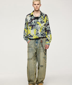 Tung Sung Colorful Floral Digital Print Shirt - Vibrant Pattern