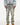 Tung Sung Removable Leather Chain Strap Yellow Wash Distressed Hem Jeans with Detachable Chain Detail - Tung Sung