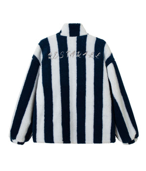 Tung Sung Contrasting Striped Sherpa Coat