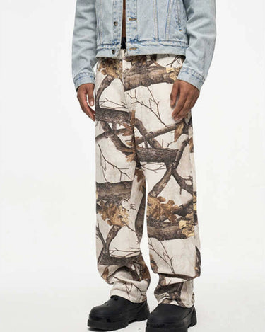 Tung Sung Camouflage Tree Branch Print Jeans - Outdoor-Inspired Style for Everyday Wear - Tung Sung