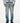 Tung Sung Retro-Styled Denim Jeans with Distressed Hems & Flame Applique Patches - Tung Sung