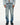 Tung Sung Retro-Styled Denim Jeans with Distressed Hems & Flame Applique Patches - Tung Sung