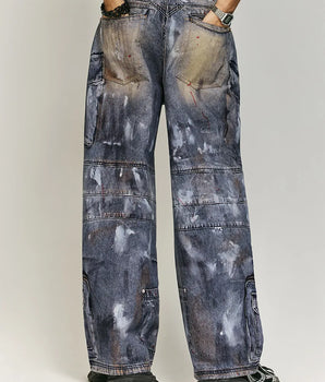 Tung Sung Multi-pocket Inkjet Digital Printing Jeans