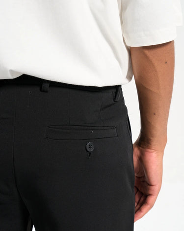 Tung Sung Black Split-Hem Flare Wrinkle-Resistant Dress Pants - The Perfect Blend of Style and Classic Elegance - Tung Sung