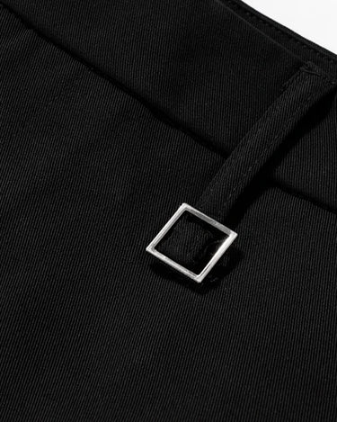 Tung Sung Black Split-Hem Flare Wrinkle-Resistant Dress Pants - The Perfect Blend of Style and Classic Elegance - Tung Sung