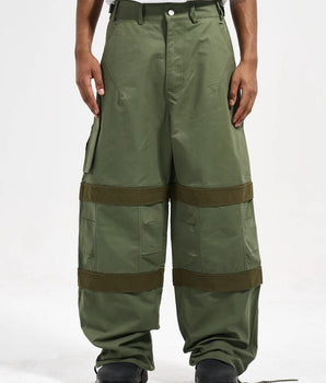 Tung Sung Adjustable Drawstring Cuff Multi-Pocket Utility Paratrooper Pants – Stylish & Functional - Tung Sung