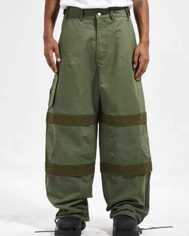 Tung Sung Adjustable Drawstring Cuff Multi-Pocket Utility Paratrooper Pants – Stylish & Functional - Tung Sung