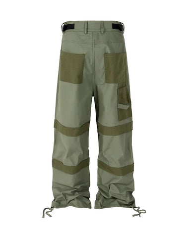 Tung Sung Adjustable Drawstring Cuff Multi-Pocket Utility Paratrooper Pants – Stylish & Functional - Tung Sung