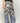 Tung Sung Ripped Stitching Digital Print Jeans