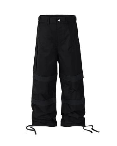 Tung Sung Adjustable Drawstring Cuff Multi-Pocket Utility Paratrooper Pants – Stylish & Functional - Tung Sung