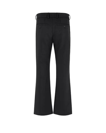 Tung Sung Black Split-Hem Flare Wrinkle-Resistant Dress Pants - The Perfect Blend of Style and Classic Elegance - Tung Sung