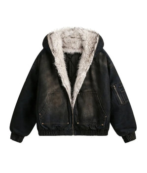 Tung Sung Fur Collar Denim Coat