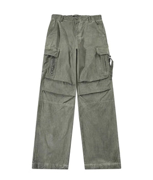 Tung Sung Wash Parachute Pants - Multi-Pocket Utility Pants for Ultimate Streetwear Style - Tung Sung