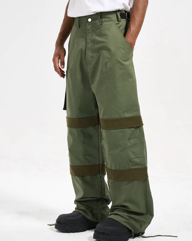 Tung Sung Adjustable Drawstring Cuff Multi-Pocket Utility Paratrooper Pants – Stylish & Functional - Tung Sung