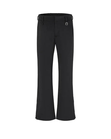 Tung Sung Black Split-Hem Flare Wrinkle-Resistant Dress Pants - The Perfect Blend of Style and Classic Elegance - Tung Sung