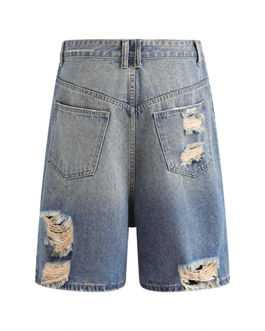 Tung Sung Distressed Ripped Jorts - Tung Sung