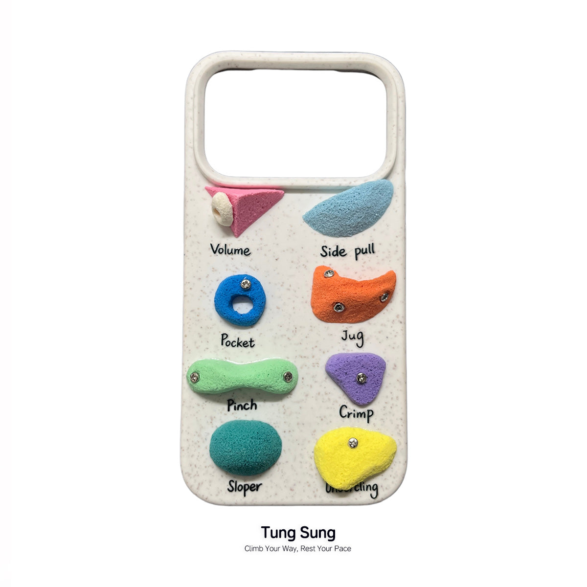 Tung Sung Handmade Climbing Hold Phone Case ''dopamine'' - B4