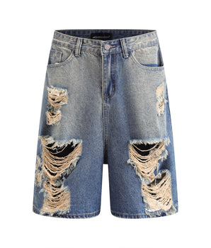 Tung Sung Distressed Ripped Jorts - Tung Sung