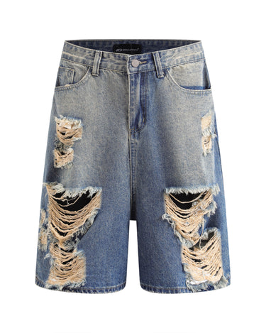 Tung Sung Distressed Ripped Jorts - Tung Sung