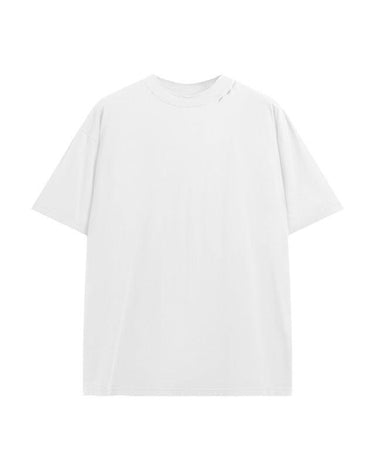 Tung Sung Distressed Small Turtleneck Embroidered Tee - Tung Sung