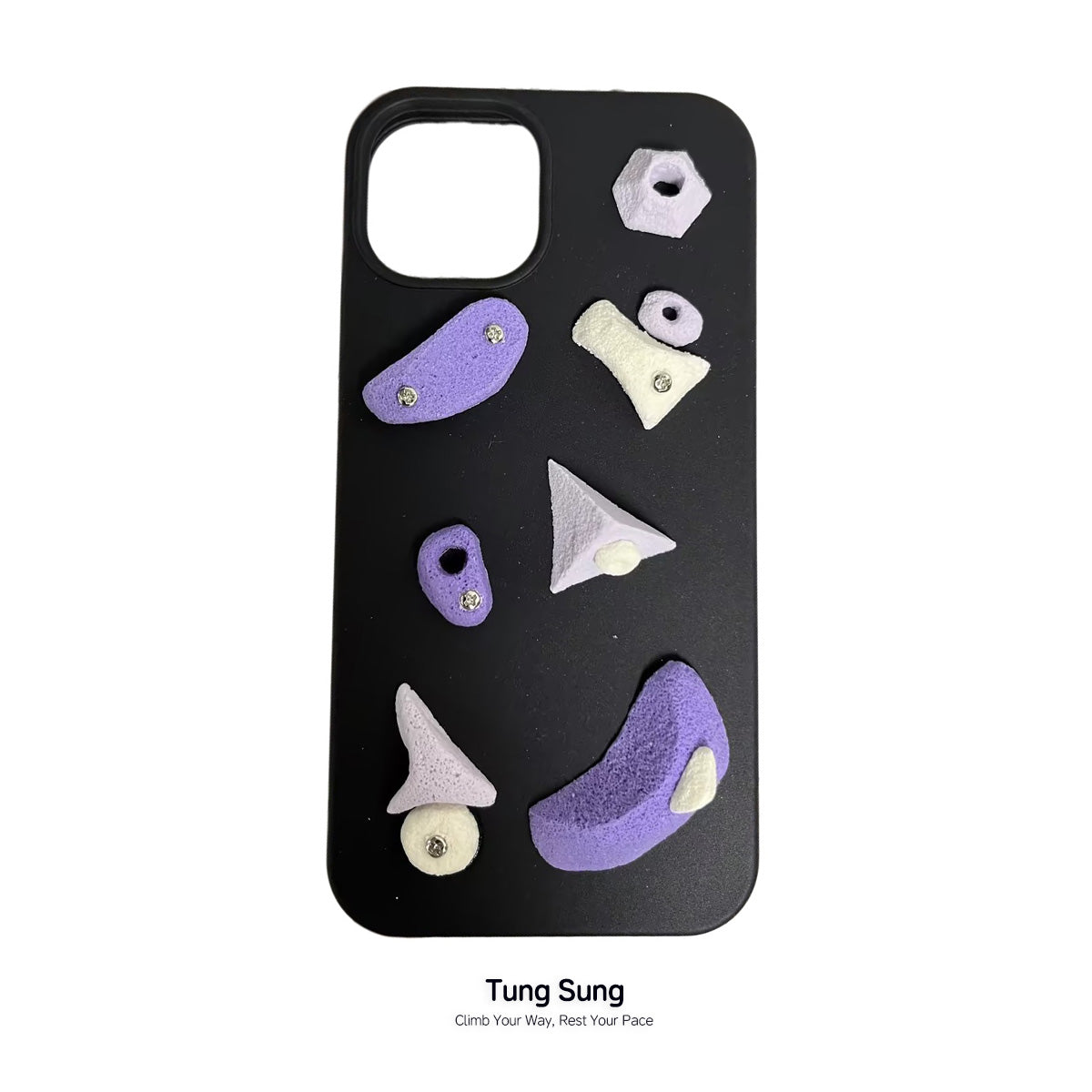 Tung Sung Handmade Climbing Hold Phone Case ''Purple'' - A4
