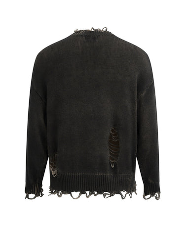 Tung Sung Distressed Cut-Out Pullover Knit - Tung Sung