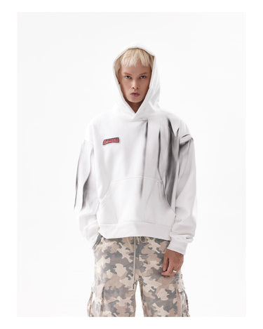 Tung Sung Gradient-Dyed Embroidery Cropped Hoodies - Tung Sung