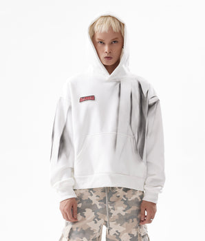 Tung Sung Gradient-Dyed Embroidery Cropped Hoodies - Tung Sung