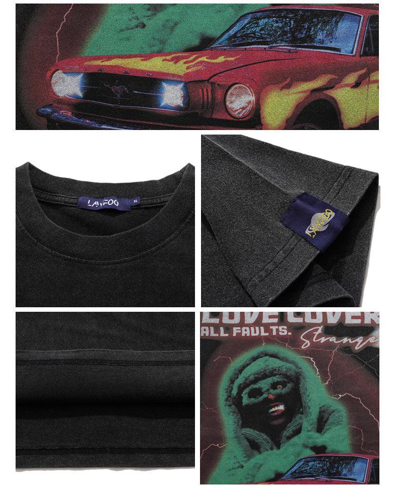Black Evil Graphic T-shirt VS0075 - UncleDon JM