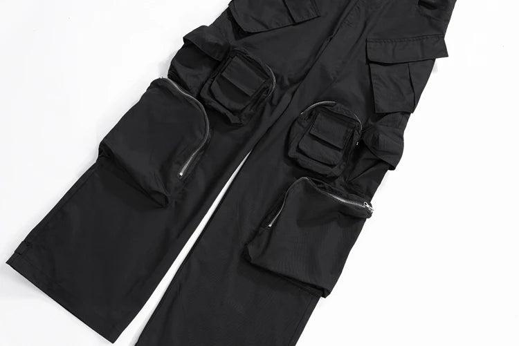 Black Multi-pocket Tactical Pants 8364 - UncleDon JM