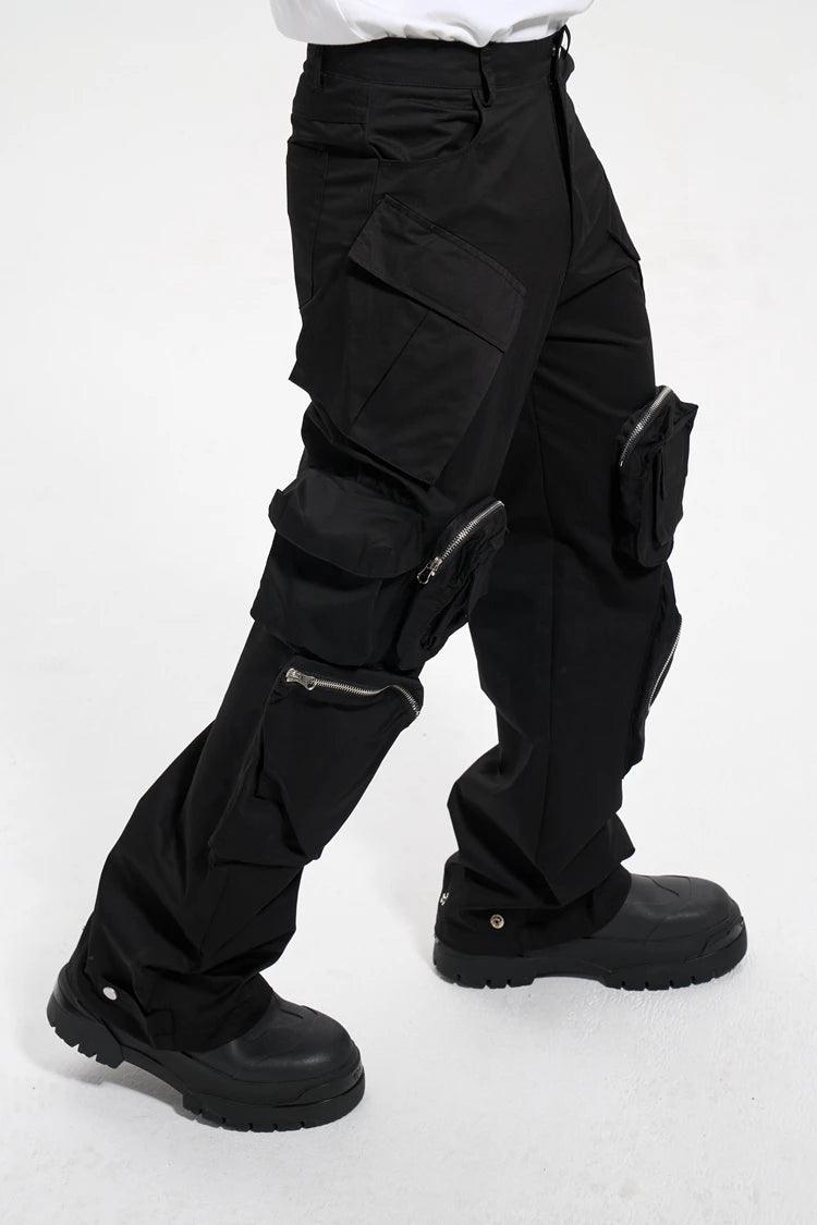 Black Multi-pocket Tactical Pants 8364 - UncleDon JM