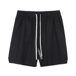 Black Woven Drawstring Shorts J297 - UncleDon JM
