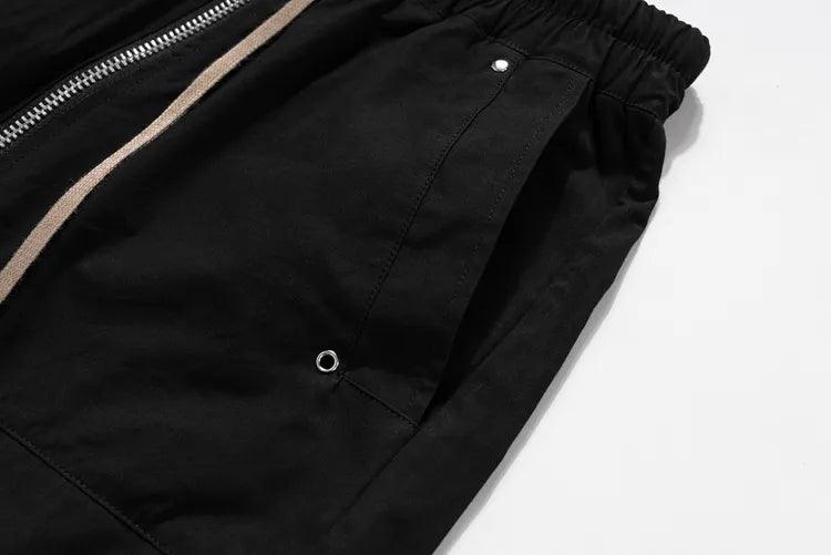 Black Zipper Side Pocket Cargo Pants 8338 - UncleDon JM