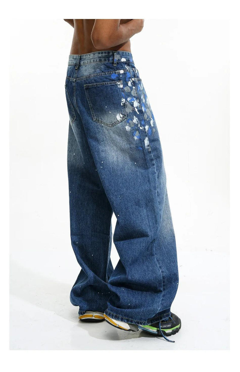 Blue Graffiti Jeans for Men 591 - UncleDon JM