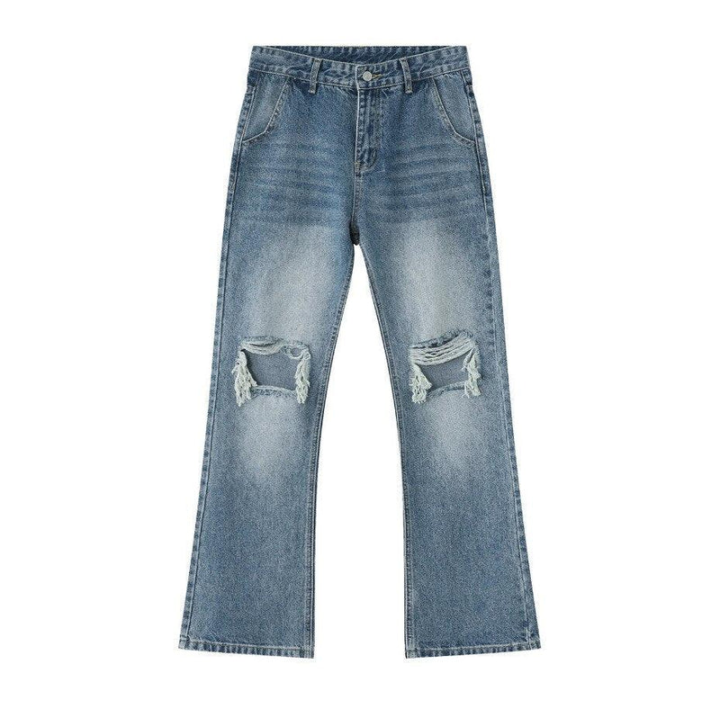 Blue Knees Ripped Jeans M7D470 - UncleDon JM