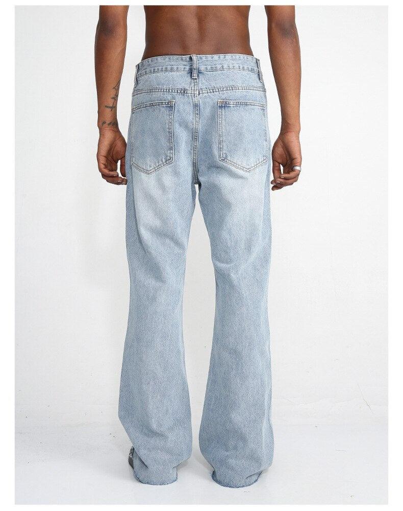 Blue Zipper Jeans M7D412 - UncleDon JM