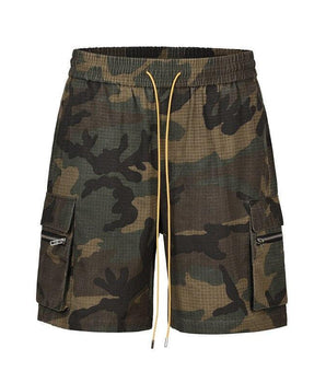 Tung Sung Camouflage Drawstring Versatile Cargo Shorts - Tung Sung