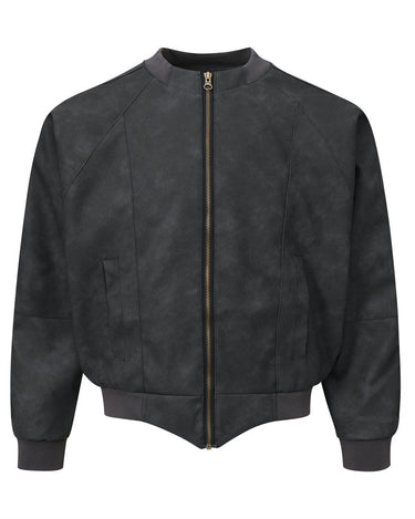 Tung Sung Retro Batwing Sleeve Leather Jacket - Tung Sung