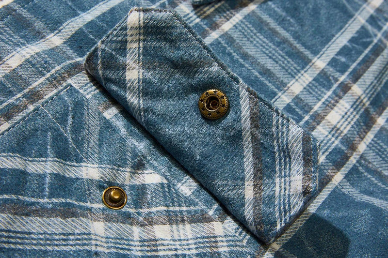 Checkered Tassels Zip Up Shirt UQ230878 - UncleDon JM