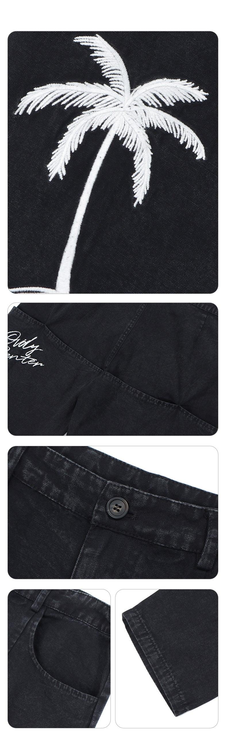 Coconut Embroidery Cargo Pants J289 - UncleDon JM