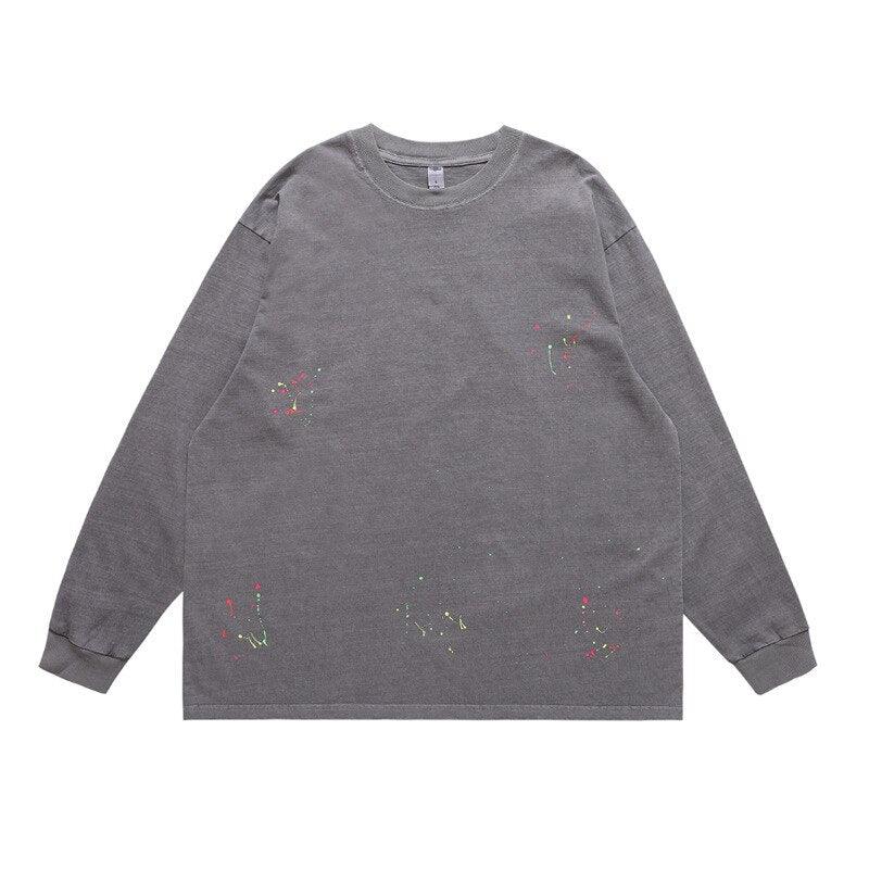 Colored Speckle Fluorescent Long Sleeve T-shirt LF85 - UncleDon JM