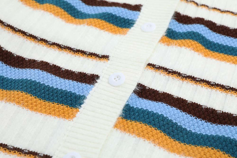 Contrast Striped Cardigan Sweater F060D23 - UncleDon JM