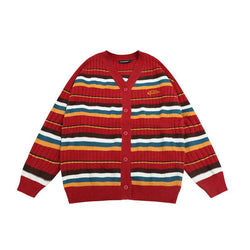 Contrast Striped Cardigan Sweater F060D23 - UncleDon JM