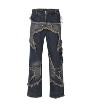 Tung Sung Starry Patchwork Denim Jeans - Tung Sung